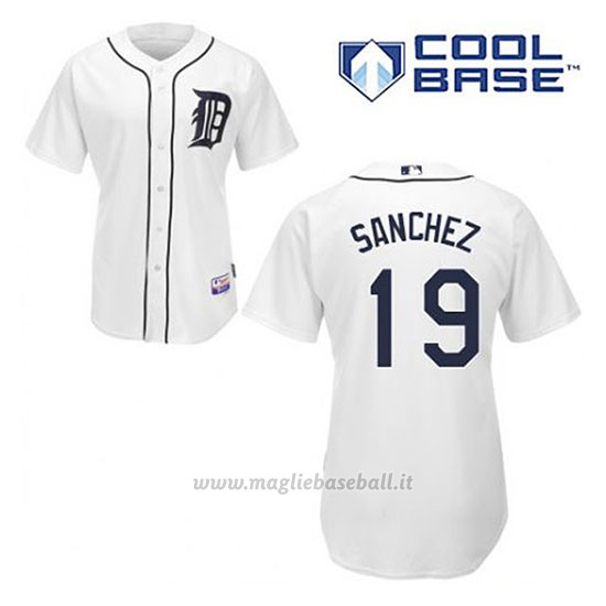 Maglia Baseball Uomo Detroit Tigers Anibal Sanchez 19 Bianco 1ªCool Base